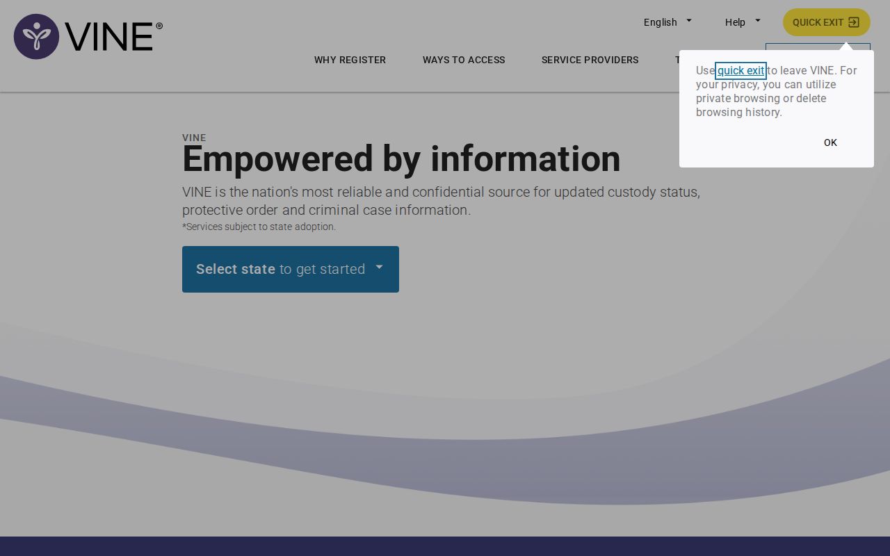 Virginia Jail VINE Mecklenburg County release notification search